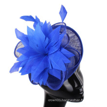 Fancy Classic Fashion Feather Sinamay Fascinators Hats With Hair Clip For Ladies Women For Dancing Party Wedding